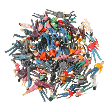 100Pcs/Bag 1:100/1:150/1:75/1:50 Scale Plastic People Figures Model Building Passengers DIY Character Mixed Color Pose Kids Toys