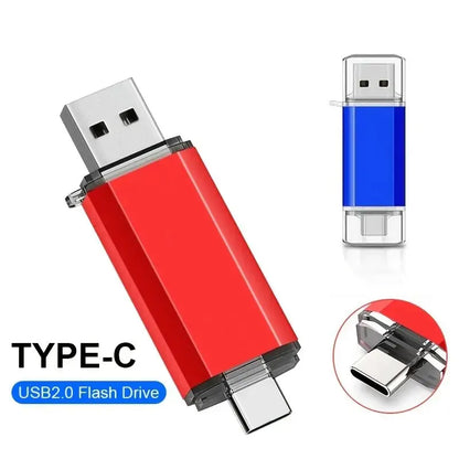 NOWY Pendrive OTG 2 w 1 typu C 128 GB 64 GB Szybki dysk flash USB OTG Pendrive 64 GB 128 GB Dyski flash USB OTG 2 w 1 typu C