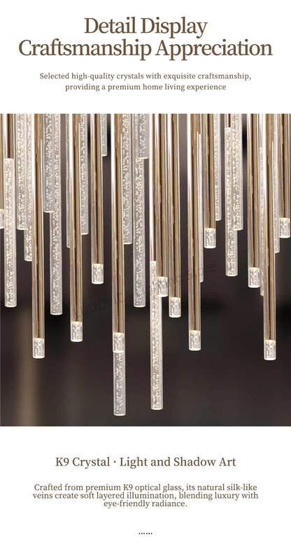 Hotel lobby LED Chandelier Luxury Villa hall Living room Crystal Chandeliers Customable High Ceilings Chandelier