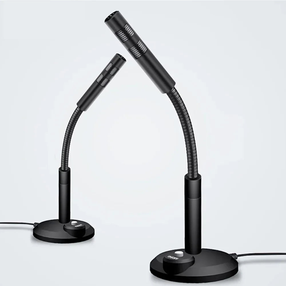 USB Desktop Microphone 3.5mm Omnidirectional PC Laptop Computer Mic for Computer Gaming Recording Chatting Singing Meeting