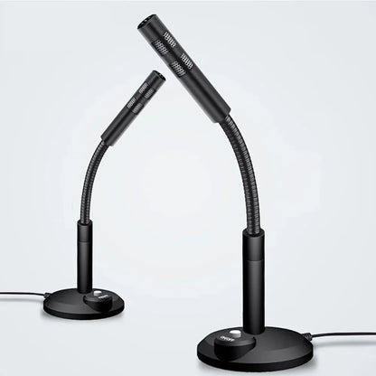 USB Desktop Microphone 3.5mm Omnidirectional PC Laptop Computer Mic for Computer Gaming Recording Chatting Singing Meeting