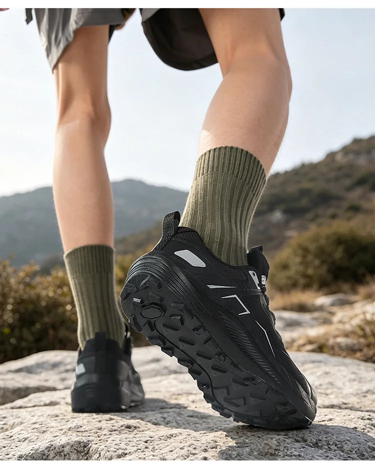 Men's Summer Breathable Non-slip Athletic Shoes, Cushioning Casual Footwear for Running, Travel, Outdoor Hiking and Mountaineeri