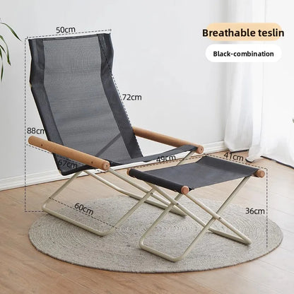 Outdoor folding chairs, portable camping chairs, solid wood armrest reclining chairs, beach chairs, horse stools, folding stools