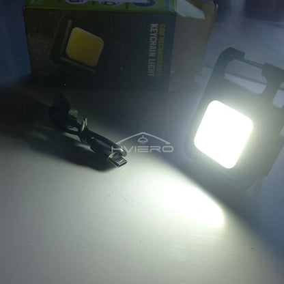 COB Work Light Flashlamp Mini Flashlight Keychain Carry LED Waterproof USB Charge Convenient Emergency Outdoor Lighting Camping