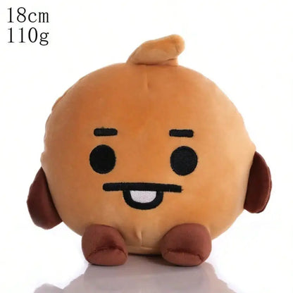 LINE FRIENDS BT21 Kpop Anime 10–24 Cm Cartoon Plush Toy Backpack: Cute Korean-Style Doll—Perfect for Christmas and Birthdays