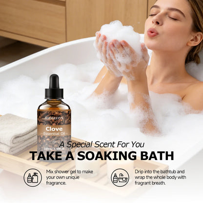 100ml CLOVE ESSENTIAL OIL Suitable For Massage And Skincare, Deeply Nourishes And Moisturizes, And Improves Skin Condition.