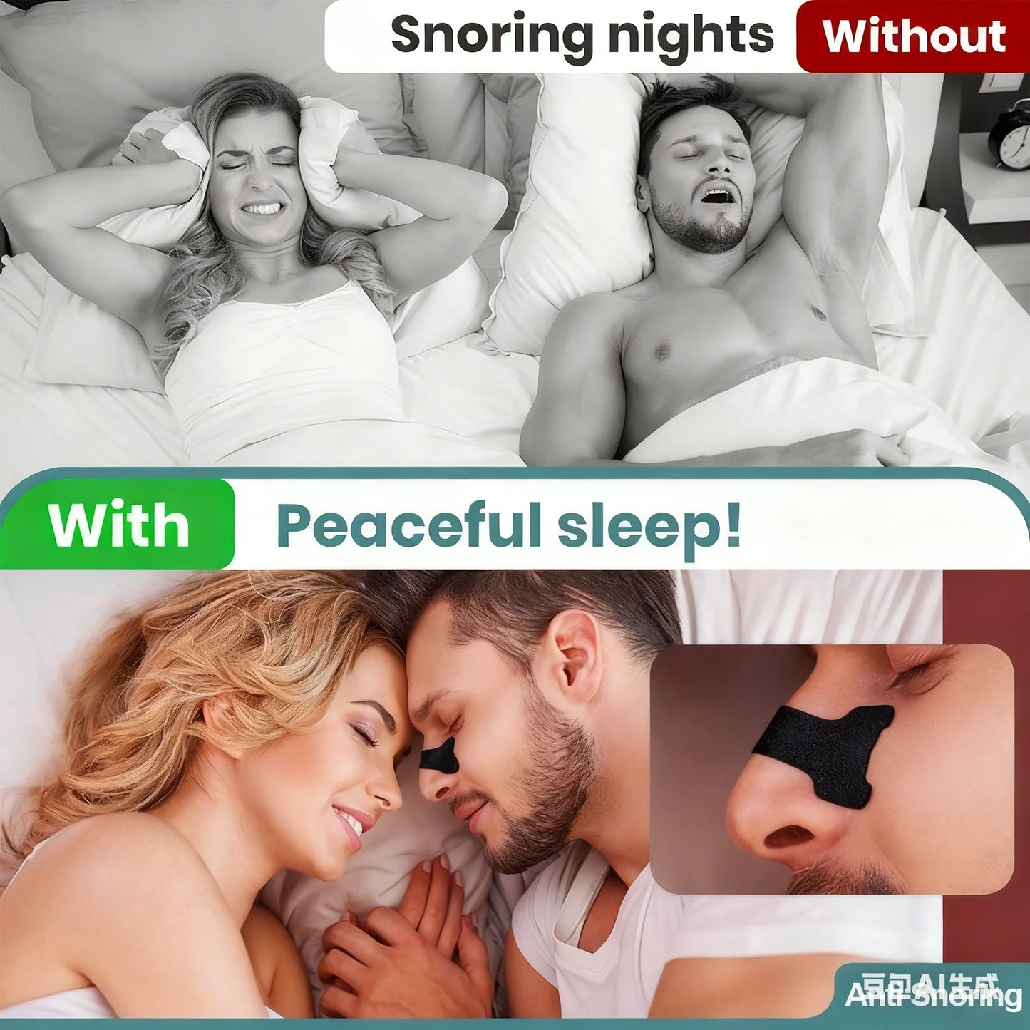 30/60/90PCS Improve Sleeping Health Breath Nasal Strips Nose Strips Nasal Congestion Anti-Snoring Better Breathing Nose Patches
