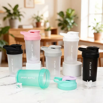 300ml Portable Protein Shaker Bottle, Leak Proof Water Bottle for Gym Outdoor Fitness Training, Sport Mixing Cup