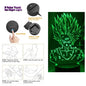 Dragon Ball Z Anime Figures Goku Vegeta Gohan Broly 3D Lamp PVC Action Figures Toys for Children Trunks Buu Super Saiyan Gifts