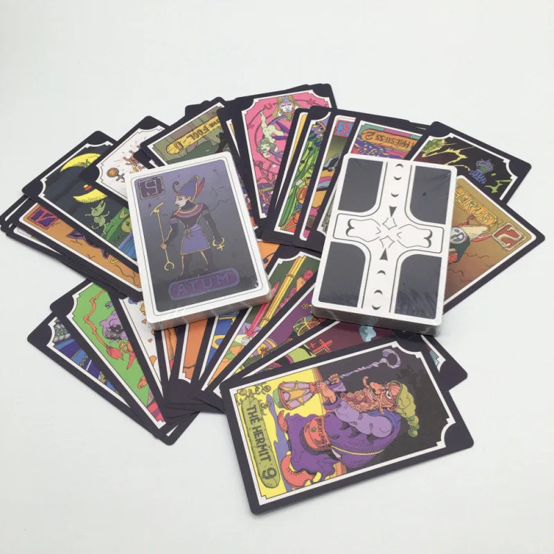 10.3*6cm JoJo Bizarre Adventure Tarot Cards 84 pcs Divination Deck 4*2.3 inch Oracle Board Playing Table Games For Party