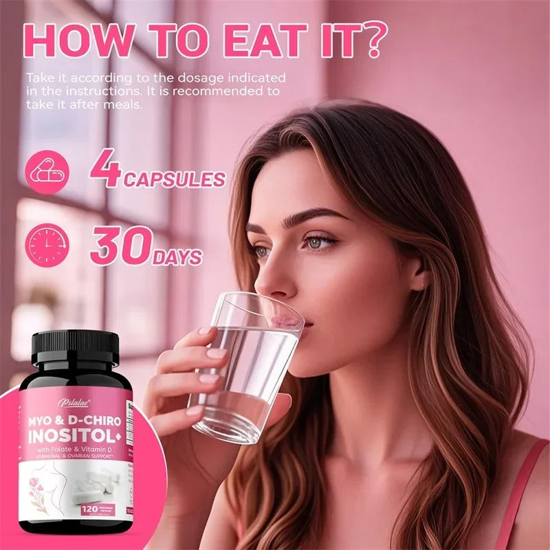 MYO & D-CHIROINOSITOL - Supports Hormone Balance, Healthy Cycles, Female Ovarian Health, and Boosts The Immune System