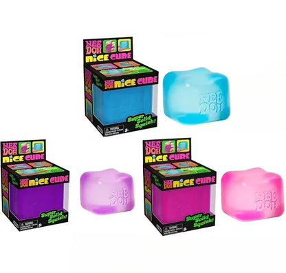 Trending Needoh Nice Ice Baby Fidget Cube 4 Pack Super Solid Squish Sensory Toys Non-toxic Squeeze Toys for ADHD and Autism Gift