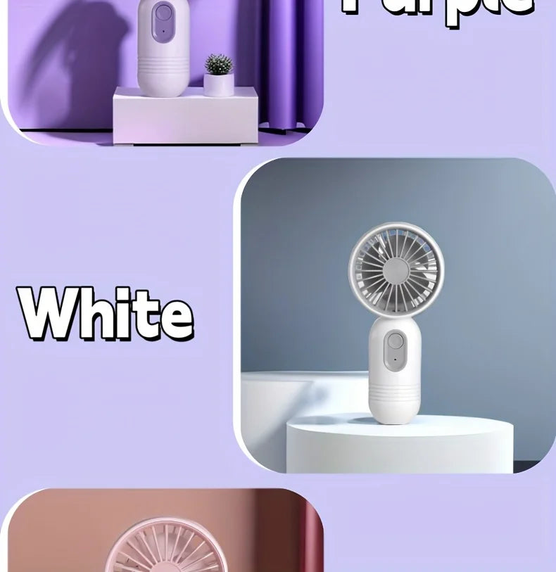 USB Mini Rechargeable Portable Fan with 3 Speeds, Handheld Fan for Gift Choice, Perfect For Office, Outdoor, Travel, Camping