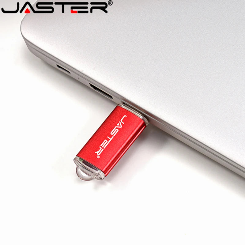 JASTER Nowy pendrive USB 2.0 64GB z brelokiem 32GB 16GB 8GB 4GB pamięć flash 9 kolorów Kreatywny dysk U do laptopa