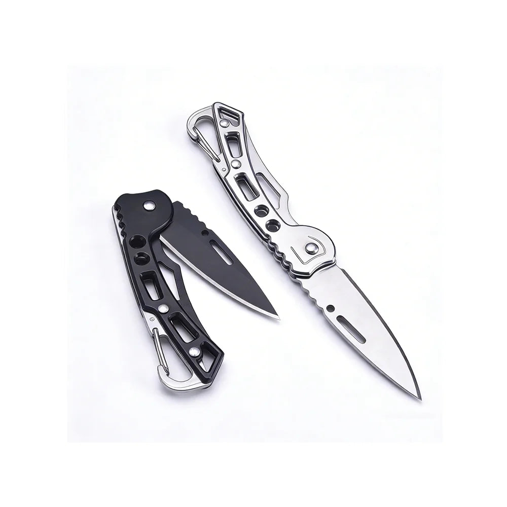 Folding Pocket Knife Portable Stainless Steel Fruit Knife with Non-slip Handle Outdoor Survival Hunting Camping Household Tools
