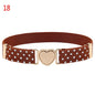 2022 Children Stretch Belts Girls Multicolor Adjustable Elastic Waist Belts with Heart Shape Buckle Waistband Accessories