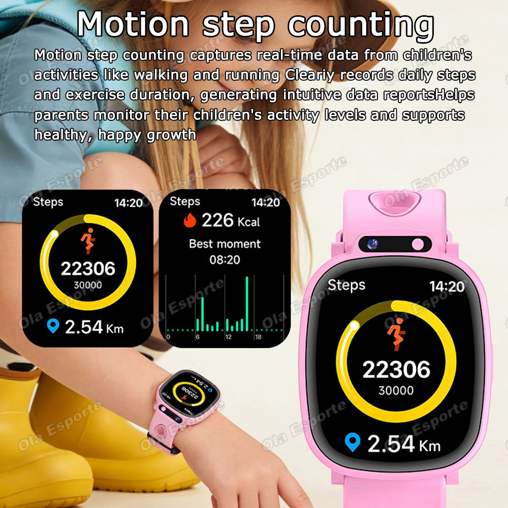 Children's Smart Watch 2026 Camera LED Flashlight Fun Games Stopwatch Calculator Alarm Reminders Boys and Girls Smartwatch HW12