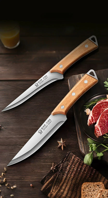 Professional boning knives and high-hardness kitchen knives are suitable for slaughtering pigs, cattle and sheep in the kitchen