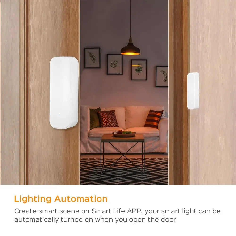 1PCS 2PCS 3PCS 4PCS 10PCS 15PCS Zigbee Door Sensor Window Magnetic Sensor Detector Home Door Sensor Need Tuya Zigbee Gateway Hub