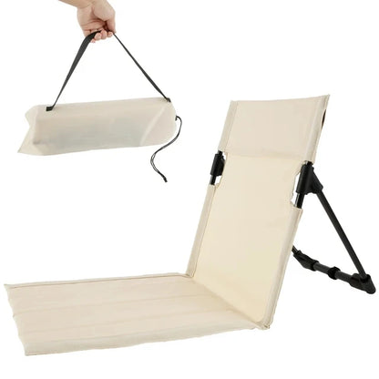 Outdoor Camping Folding Chair Portable Foldable Camping Chair Lazy Chair Backrest Cushion For Fishing Barbecues Beach Picnic
