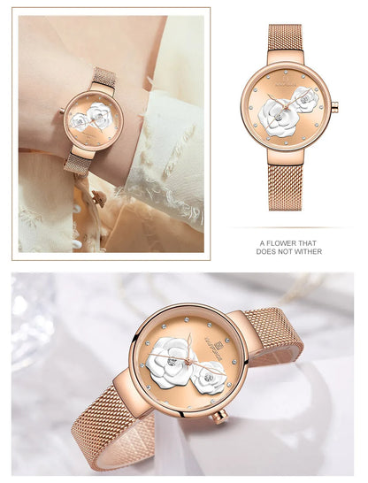 NAVIFORCE Luxury Women Watch Waterproof Dress Wristwatch Stainless Steel Bracelet Strap Elegant Lady Fashion Casual Female Gift