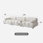 Any Size Custom Cream Teddy Fabric Modular Sofa Combine Modules High Elastic Latex Foam Fill Nordic Minimalist Living Room Sofa