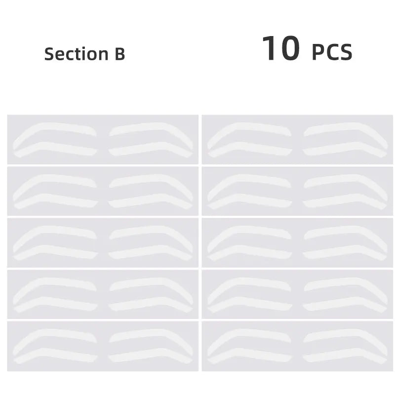 10Pcs Disposable Eyebrow Stencil Sticker Grooming Brow Shaper Template Eyebrow Tattoo Tint Airbrush Auxiliary Make Up Tool