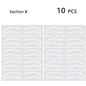 10Pcs Disposable Eyebrow Stencil Sticker Grooming Brow Shaper Template Eyebrow Tattoo Tint Airbrush Auxiliary Make Up Tool