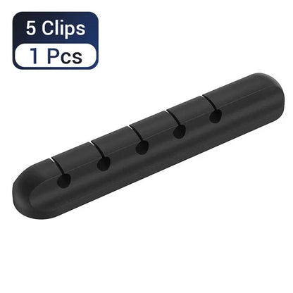 Silikonowy Organizer Kabli USB Nawijacz do kabli USB Klipsy do zarządzania porządkiem na biurku Uchwyt na kabel do akcesoriów do myszy i słuchawek