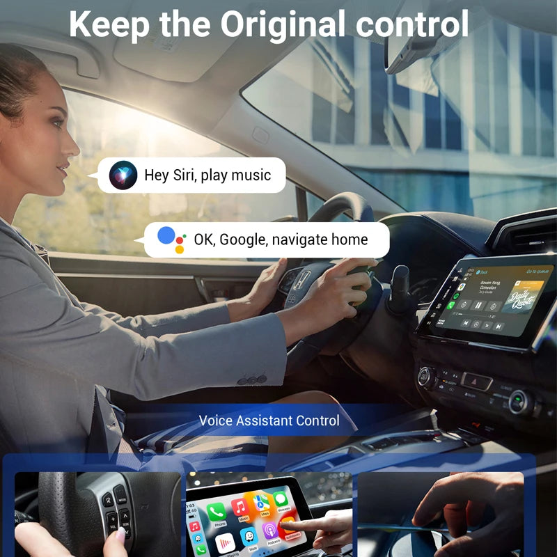 OTTOCAST Play2Video Pro Android Ai Box Pro Built in YouTube Netflix Tiktok IPTV Wired to Wireless CarPlay Car Accessories