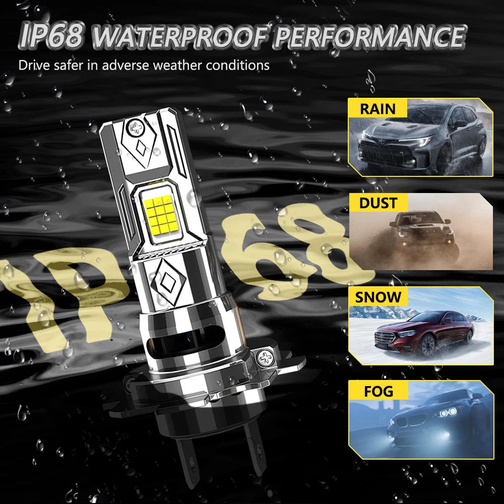H7 Led CANBUS Headlight Bulbs 1500W Super Bright Wireless Turbo Fan Diode Lights for Car Ampoule LED H7 Automobile Fog Lamps
