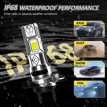 H7 Led CANBUS Headlight Bulbs 1500W Super Bright Wireless Turbo Fan Diode Lights for Car Ampoule LED H7 Automobile Fog Lamps