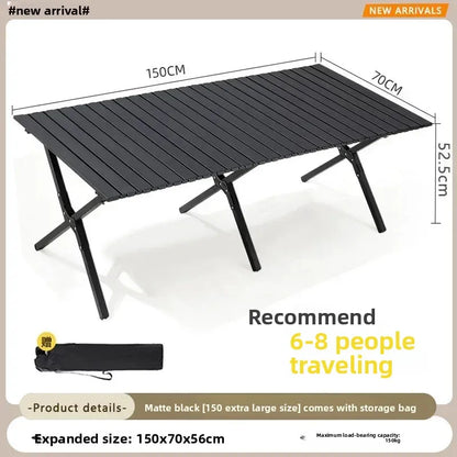 Outdoor Folding Camping Table Lightweight Compact Camping Picnics Portable Wooden Picnic Table Backyard Parties Beach Trips