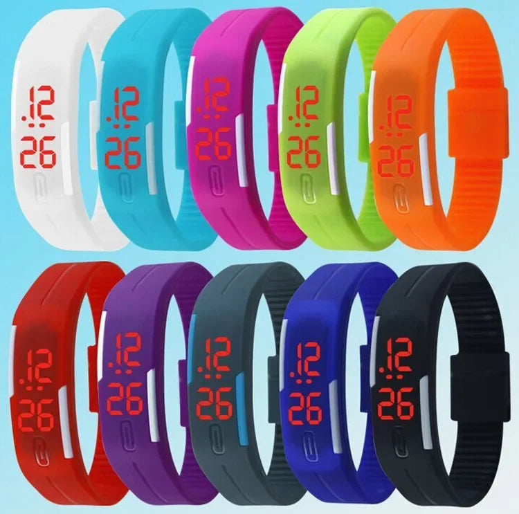 Sport Digital Children Watches Women Hot Silicone Strap LED Display Kids Watch Girls Boys Wristwatch Man Clock Reloj de hombre