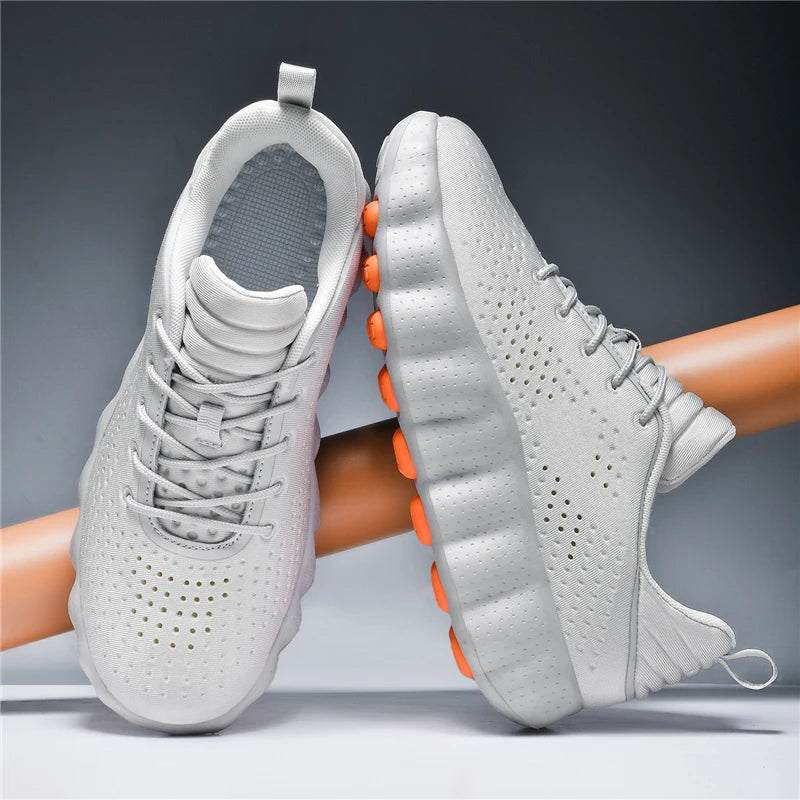 ClaWave Men Women Running Shoes Massage Particles Supercritical Cushioning Breathable Knit Sports Sneakers Non-slip Walking Shoe