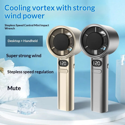 HOMEFISH Portable Handheld Fan USB Rechargeable High-Speed Electric Cooling Fan for Personal Use