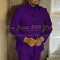 Safari Men's Suits For Business Elegant Single Breasted Blazer Lining 2 Piece Jacket Pants Outfits Regular Length Blazer
