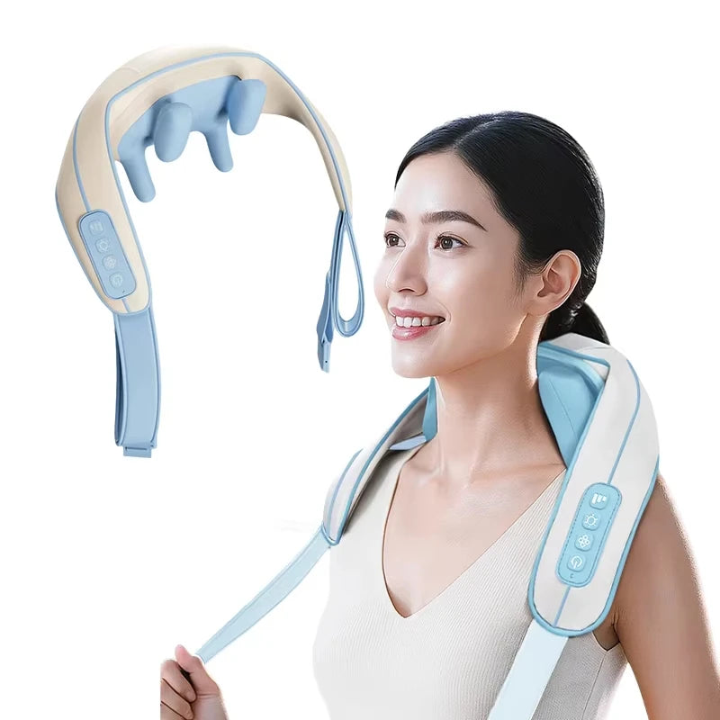 Haier Cervical Neck Massager Muscle Shoulder Back 3 Gears 6D Mechanical Hand Electric Massage Machine Shawl Relaxing Device Tool