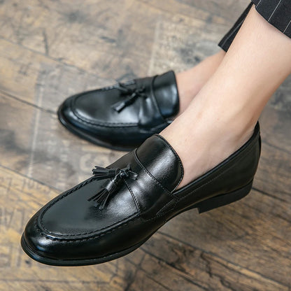 Trend Formal Shoes Men Classic Leather Loafers For Men High Quality Casual Business Leather Shoes Tassel Men's Dress Shoes