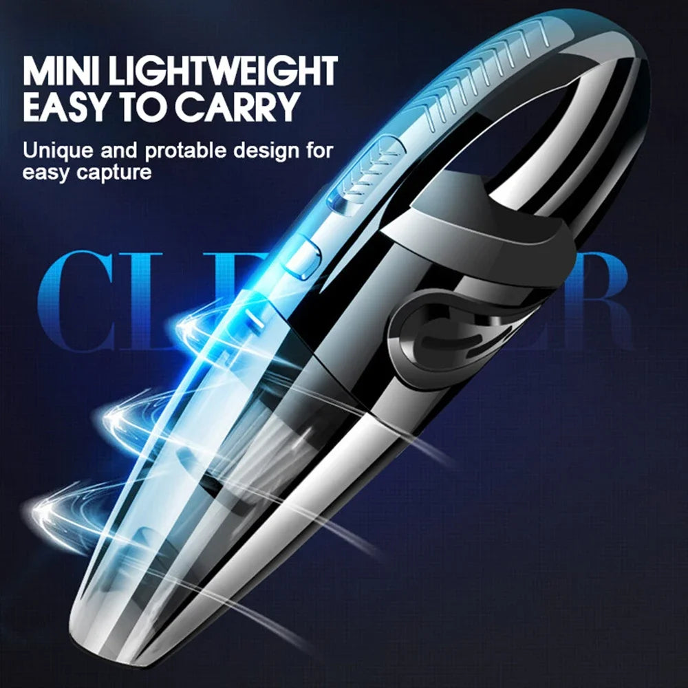 Portable Wireless Vacuum Cleaner 6000pa Powerful Suction Rechargeable Handheld Vacuum Cleaner Quick Charge for Car Home Pet Hair