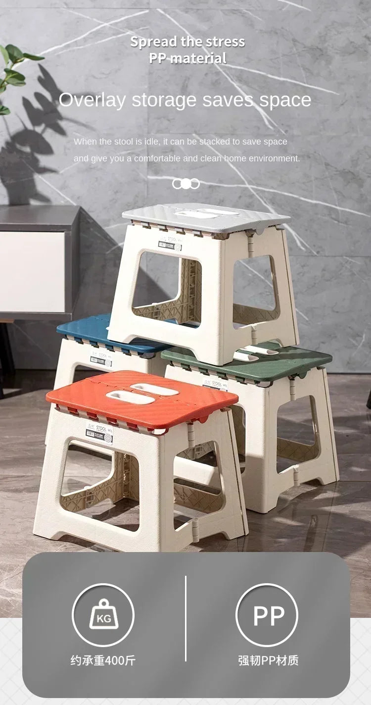 Popular Home Folding Stool Thickened Folding Stool Mini Portable Outdoor Picnic Camping Chair Portable Bench Train Mat Stool