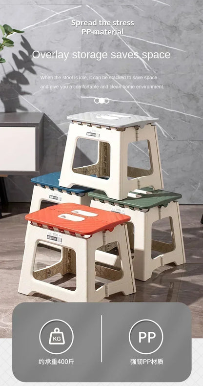 Popular Home Folding Stool Thickened Folding Stool Mini Portable Outdoor Picnic Camping Chair Portable Bench Train Mat Stool