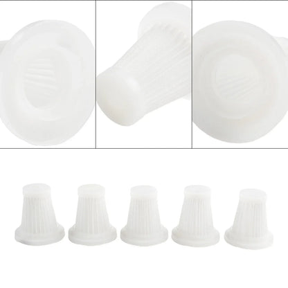 5pcs Car Vacuum Cleaner Filter Wireless Handheld Dust Collector Washable  Air Filter Cartridge Repeatable Applicability Interior