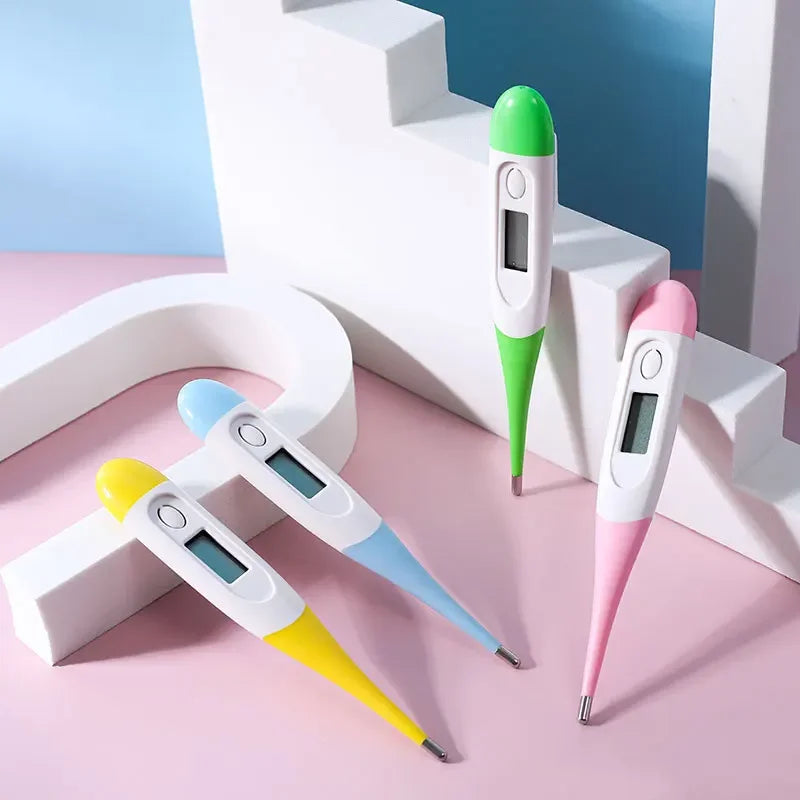 Digital Thermometer with Soft Tip, Oral & Armpit Temperature Test for Baby Adults, Home First Aid Fever Detection Tool