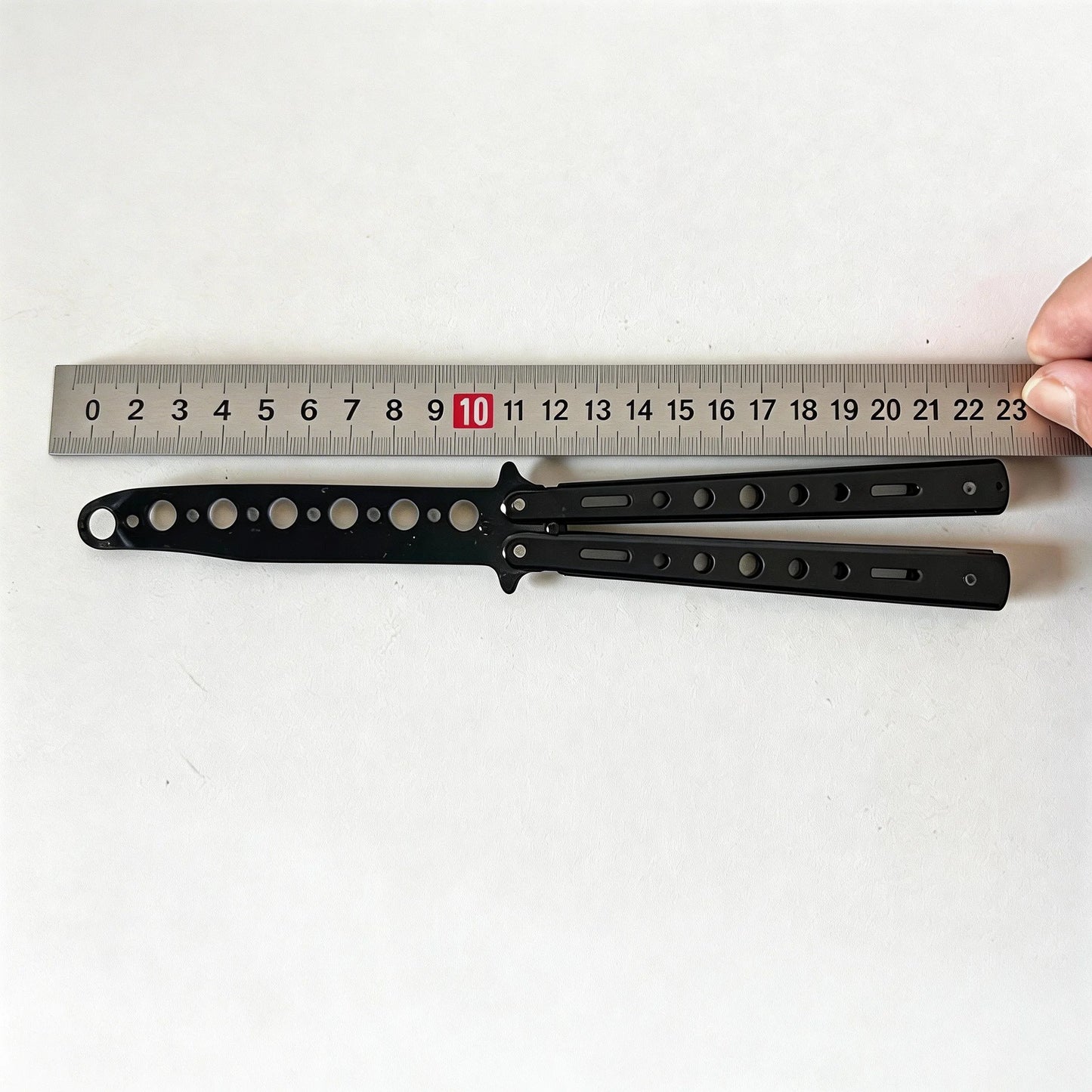 Martial Arts Practice Knife Portable Steel Metal Folding Butterfly Knife for Practicing Flipping Tricks