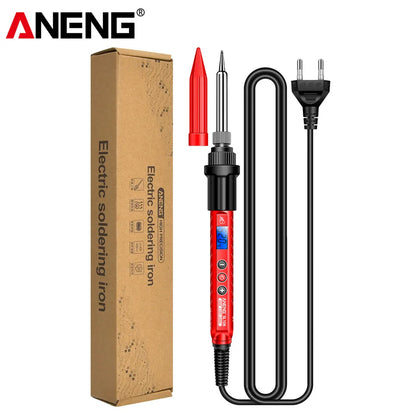 ANENG 60W Professional Electric Soldering Iron Adjustable Temperature SL106 EU/220V US/110V Welding Repair + M113 Multimeter Too