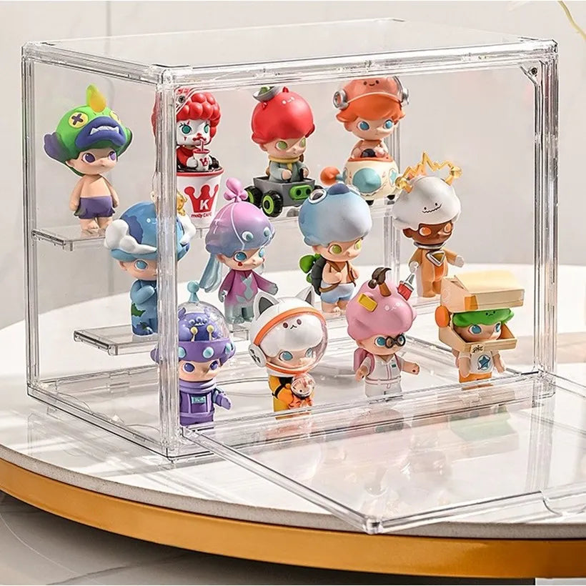 New Large Capacity Storage Box Organizer for Figures Acrylic Box Clear Blind Box Showcase Makeup Organizer for Bag