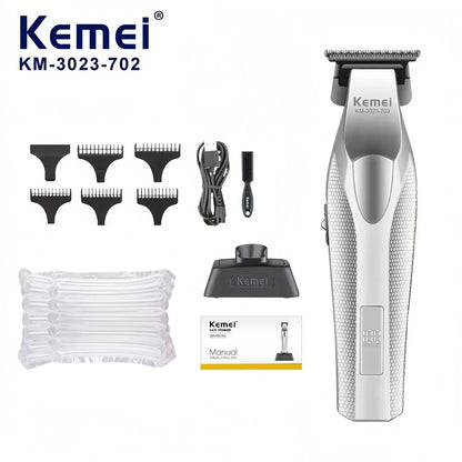 Kemei Clippers Professional Haircut Suit Rechargeable Hair Clippers Metal Body Shaver LCD Display Clipper For Man KM-3023 Set