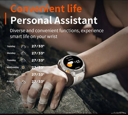 Military T-Rex 3 GPS Waterproof Smart Watch 1.46"HD AMOLED Built-in 6 Frequency Satellite Outdoors Sports Fitness Smart Bracelet