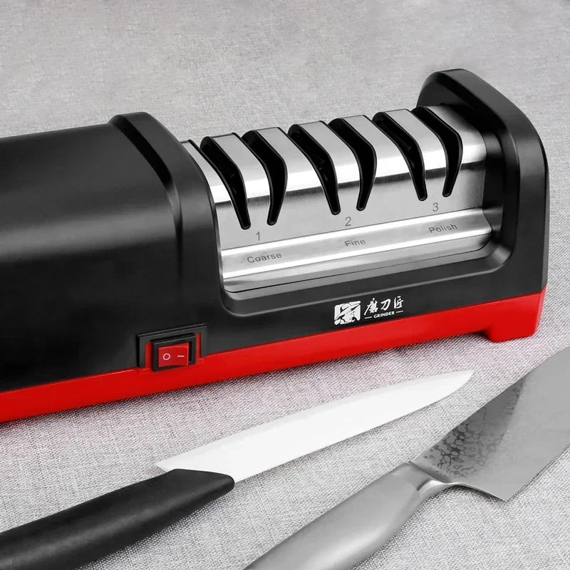 TAIDEA Electric Diamond Knife Sharpener New Upgrade Sharpening System Have Polishing Grit 360/600/1000# Professional Sharpeners